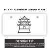 2" X 4" Aluminum License Plate  Thumbnail