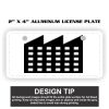 2" X 4" Aluminum License Plate  Thumbnail