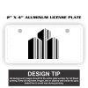 2" X 4" Aluminum License Plate  Thumbnail