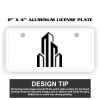 2" X 4" Aluminum License Plate  Thumbnail
