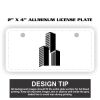 2" X 4" Aluminum License Plate  Thumbnail