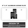 2" X 4" Aluminum License Plate  Thumbnail