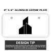 2" X 4" Aluminum License Plate  Thumbnail