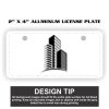 2" X 4" Aluminum License Plate  Thumbnail