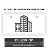 2" X 4" Aluminum License Plate  Thumbnail