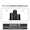 2" X 4" Aluminum License Plate  Thumbnail