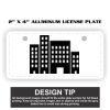 2" X 4" Aluminum License Plate  Thumbnail