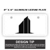 2" X 4" Aluminum License Plate  Thumbnail