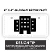 2" X 4" Aluminum License Plate  Thumbnail