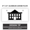 2" X 4" Aluminum License Plate  Thumbnail