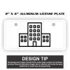 2" X 4" Aluminum License Plate  Thumbnail