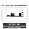 2" X 4" Aluminum License Plate  Thumbnail