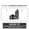 2" X 4" Aluminum License Plate  Thumbnail