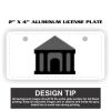 2" X 4" Aluminum License Plate  Thumbnail