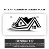 2" X 4" Aluminum License Plate  Thumbnail
