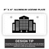 2" X 4" Aluminum License Plate  Thumbnail