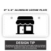 2" X 4" Aluminum License Plate  Thumbnail