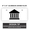 2" X 4" Aluminum License Plate  Thumbnail