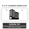2" X 4" Aluminum License Plate  Thumbnail