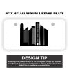 2" X 4" Aluminum License Plate  Thumbnail