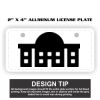 2" X 4" Aluminum License Plate  Thumbnail