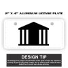 2" X 4" Aluminum License Plate  Thumbnail