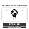 2" X 4" Aluminum License Plate  Thumbnail