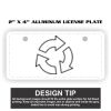 2" X 4" Aluminum License Plate  Thumbnail