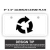 2" X 4" Aluminum License Plate  Thumbnail