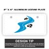 2" X 4" Aluminum License Plate  Thumbnail