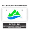 2" X 4" Aluminum License Plate  Thumbnail