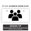 2" X 4" Aluminum License Plate  Thumbnail