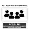2" X 4" Aluminum License Plate  Thumbnail