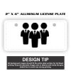 2" X 4" Aluminum License Plate  Thumbnail