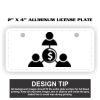 2" X 4" Aluminum License Plate  Thumbnail