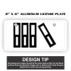 2" X 4" Aluminum License Plate  Thumbnail