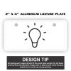 2" X 4" Aluminum License Plate  Thumbnail