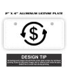 2" X 4" Aluminum License Plate  Thumbnail