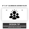 2" X 4" Aluminum License Plate  Thumbnail