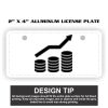 2" X 4" Aluminum License Plate  Thumbnail