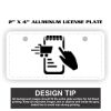 2" X 4" Aluminum License Plate  Thumbnail