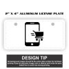 2" X 4" Aluminum License Plate  Thumbnail