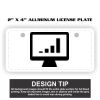 2" X 4" Aluminum License Plate  Thumbnail