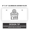 2" X 4" Aluminum License Plate  Thumbnail