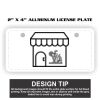 2" X 4" Aluminum License Plate  Thumbnail