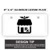 2" X 4" Aluminum License Plate  Thumbnail