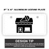 2" X 4" Aluminum License Plate  Thumbnail