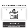 2" X 4" Aluminum License Plate  Thumbnail