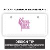 2" X 4" Aluminum License Plate  Thumbnail