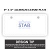 2" X 4" Aluminum License Plate  Thumbnail